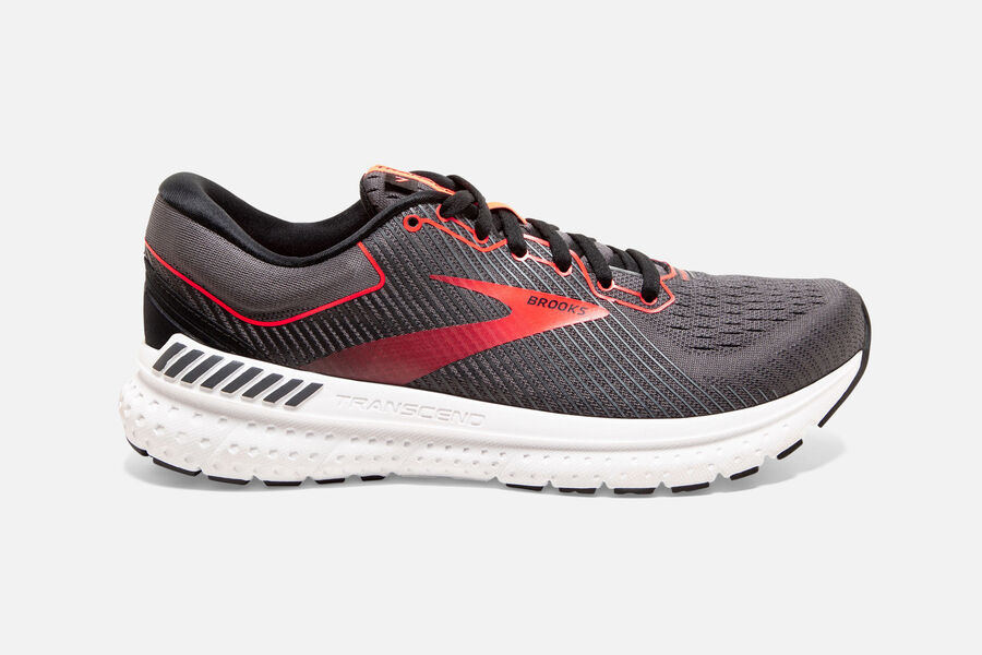 Tenis Corrida Brooks Transcend 7 Feminino Brasil - Pretas/Coral 0617498-TC
